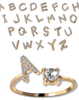 Chic Letter Charm Ring