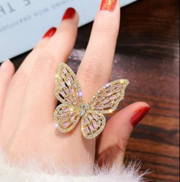 Luminous Butterfly Ring