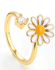 Sunflower Serenity Spinner Rings