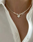 Asymmetric Love Pearl Necklace