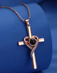 I Love You Cross Necklace