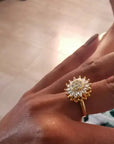 Crystal Sunflower Rings