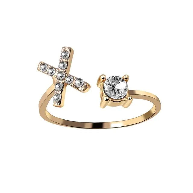 Chic Letter Charm Ring