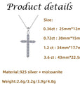 Moissanite Diamond Cross Necklace