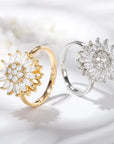 Crystal Sunflower Rings