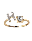 Chic Letter Charm Ring