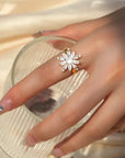 Crystal Sunflower Rings