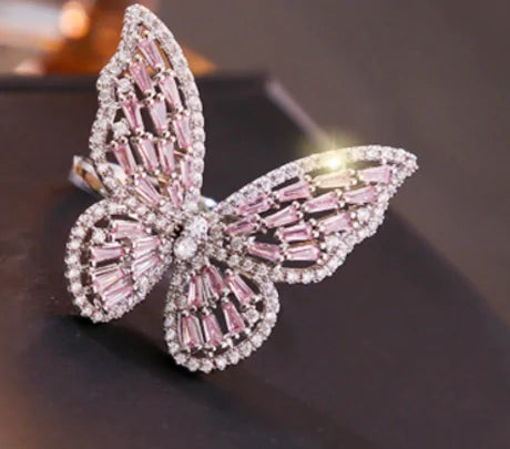 Luminous Butterfly Ring