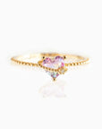 Heartfelt Elegance: Crystal Adjustable Rings