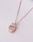 Royal Radiance Rose-Gold Crown Necklace