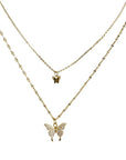 Dainty Dreams Butterfly Necklace Set