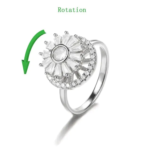 Crystal Sunflower Rings