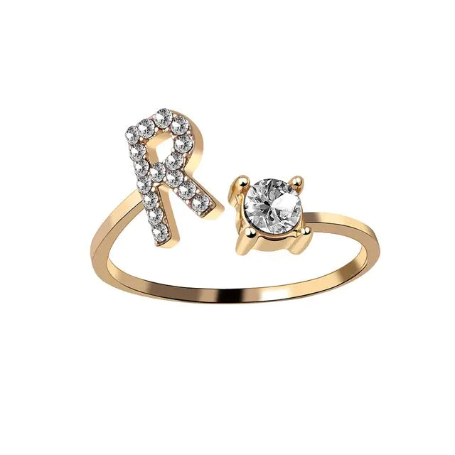 Chic Letter Charm Ring