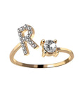 Chic Letter Charm Ring