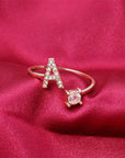 Chic Letter Charm Ring