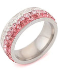 Cocktail Mocktail Ring CZ Crystals Ombre Effect