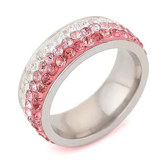 Cocktail Mocktail Ring CZ Crystals Ombre Effect