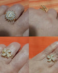 Crystal Sunflower Rings