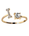 Chic Letter Charm Ring