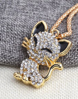 Dazzling Kitty Rhinestone Pendant