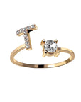 Chic Letter Charm Ring