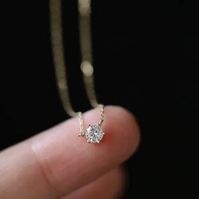 Delicate Crystal Drop Pendant