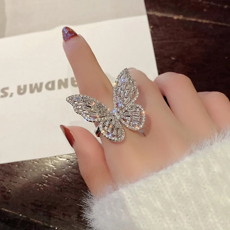 Luminous Butterfly Ring