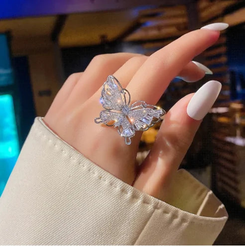 Luminous Butterfly Ring