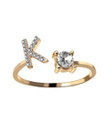 Chic Letter Charm Ring