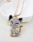 Dazzling Kitty Rhinestone Pendant