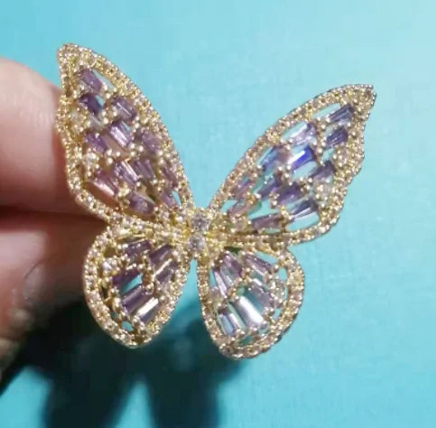 Luminous Butterfly Ring