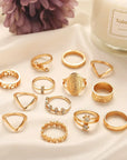 The Goddess Medallion Ring Stack