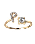 Chic Letter Charm Ring