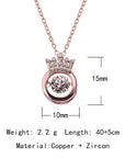 Royal Radiance Rose-Gold Crown Necklace