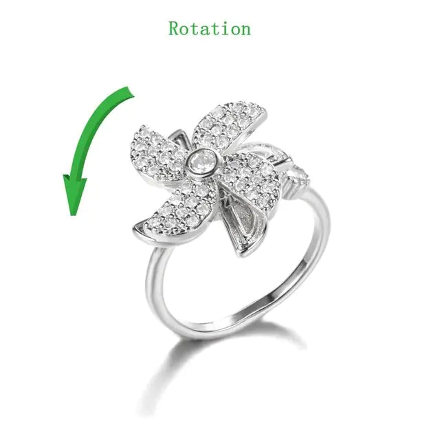 Crystal Sunflower Rings