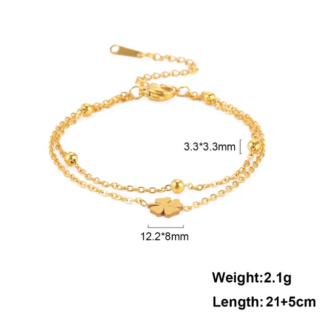 Serenity Clover Anklet