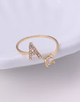 Chic Letter Charm Ring