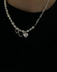 Asymmetric Love Pearl Necklace